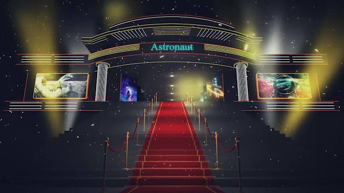 make hollywood red carpet trailer logo animation