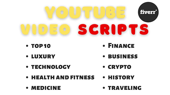 be your permanent youtube video script writer