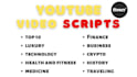 be your permanent youtube video script writer