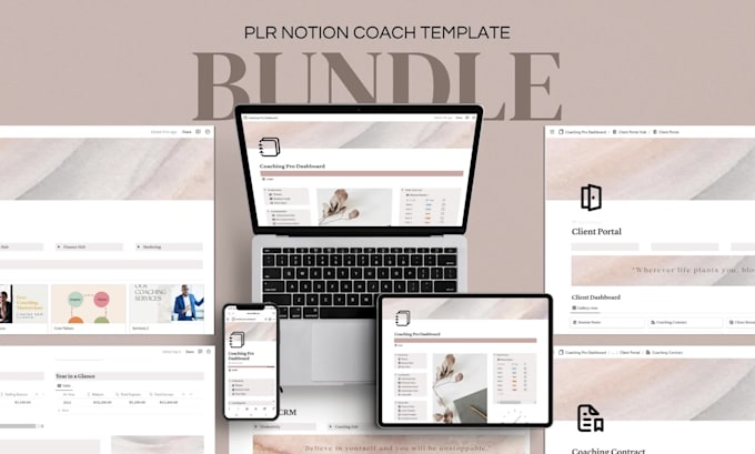 Send a notion coaching template with private label rights by