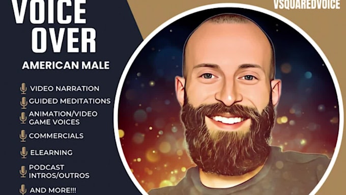 record a professional american male voice over