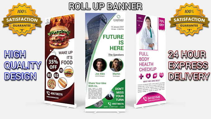 design high quality creative roll up banner, retractable banner