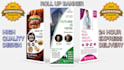 design high quality creative roll up banner, retractable banner