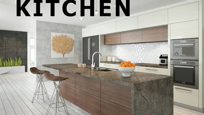 create 3d visualisation of kitchen furniture