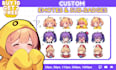 make twitch emote, badges and animated for twitch, kick and discord