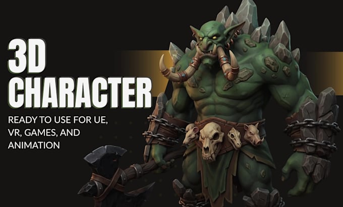 design 3d character modeling for animation, ue, and VR