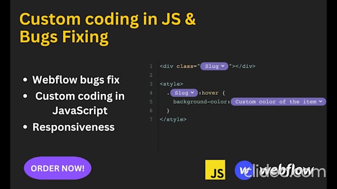 Write custom code in js and fix bugs of your webflow website by ...