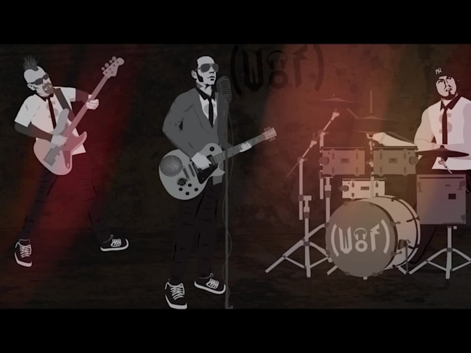 create unique awesome animation lyrics music video