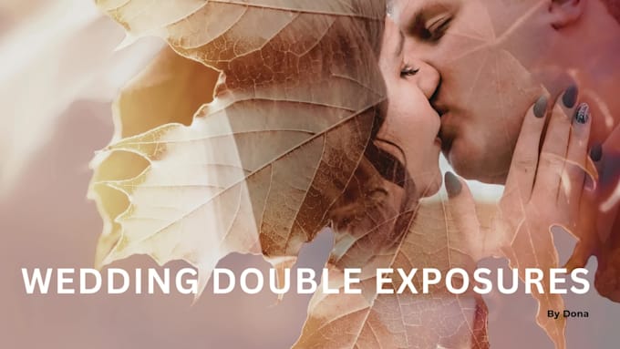 make beautiful double exposure effect for your wedding photos