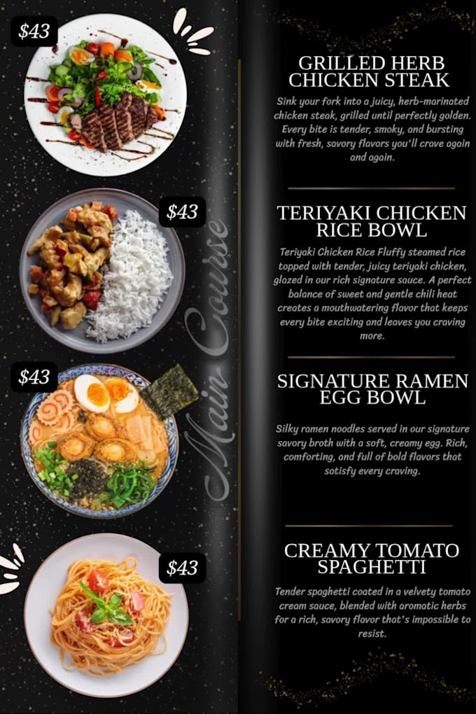 design restaurant menu designs for your restaurant
