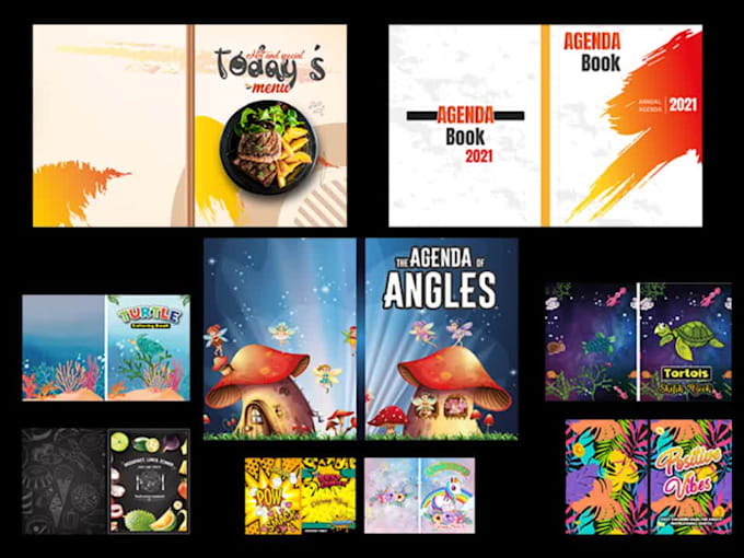 do KDP book cover design, customize low content interior