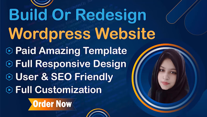build, create or redesign wordpress website with paid template