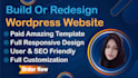 build, create or redesign wordpress website with paid template