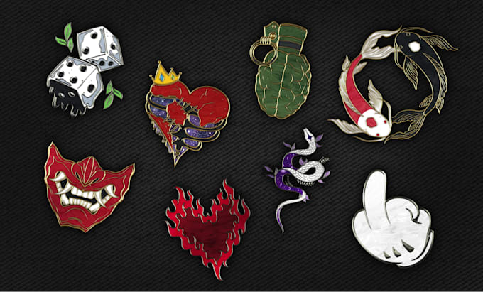 design custom enamel pin and sticker for you