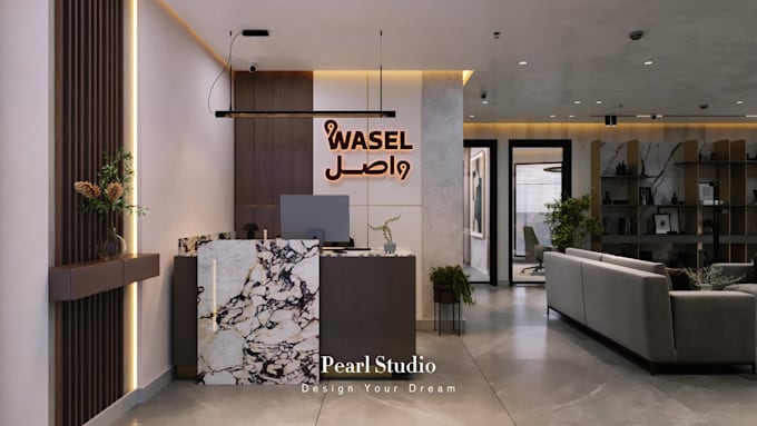 create photorealistic 3d interior rendering for office and commercial space