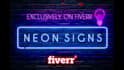 design 3d neon logo creation, neon sign, and neon glowing sign