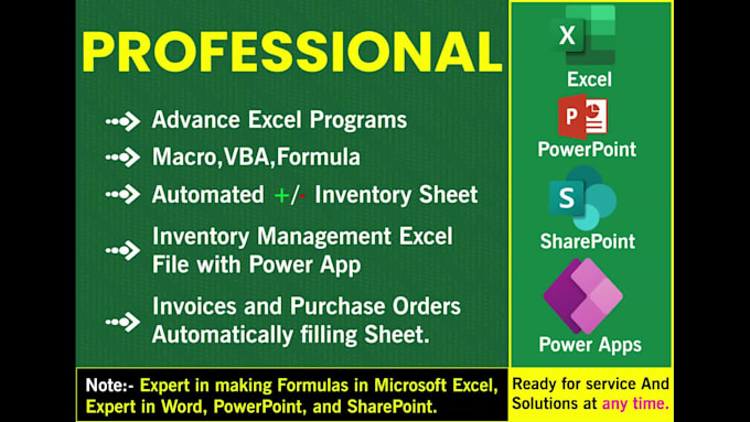 do PDF to word, excel formula, inventory,  data clean etc