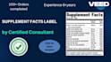 create  supplement facts label and drug facts label