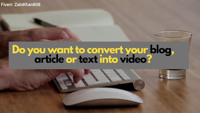 convert your blog, text and article to video with voice over