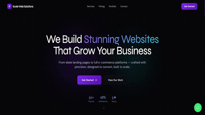 build landing page and portfolio websites using react and next js