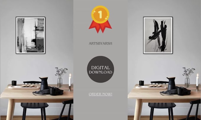 do unique abstract printable wall art designs for etsy
