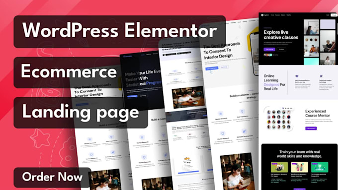 design, redesign, fix wordpress elementor websites, ecommerce and landing page