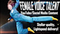 record female voice over for youtube, social media content