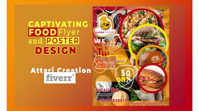 Design a good and engaging food flyer and poster design by ...