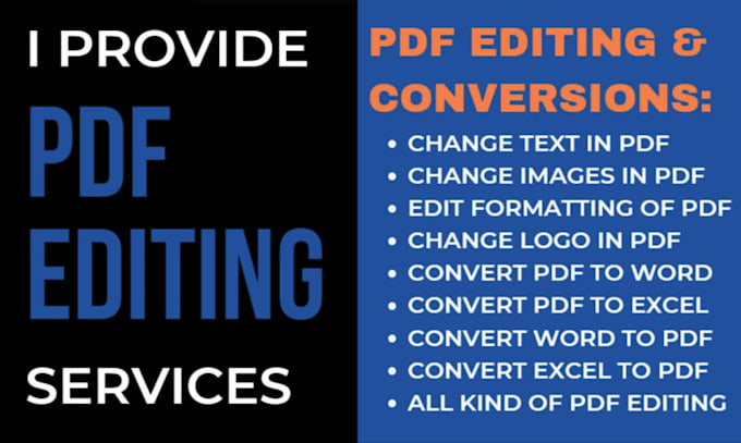 provide PDF conversion services