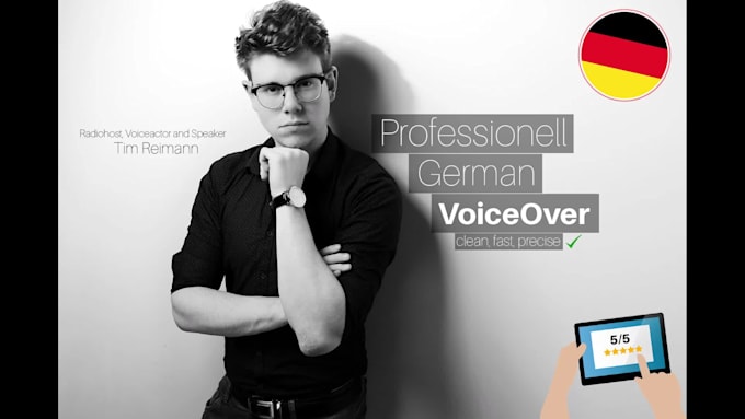 record a high quality german voice over for an advertisment or imagefilm