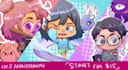 draw you as cute chibi pokemon trainer couple with your favorite pokemon