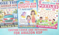 create custom amazon KDP low content book covers and interiors