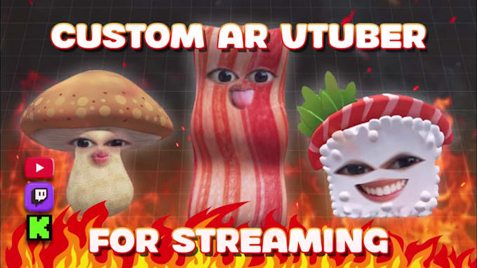 custom 3d ar vtuber filter for lens studio ready to stream