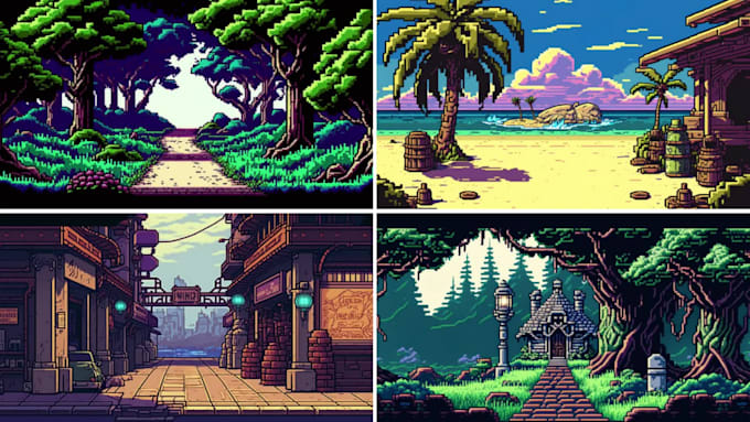 create ai powered pixel art backgrounds