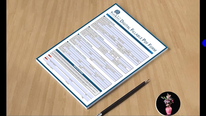 create digital fillable pdf form, auto calculated invoice, order form