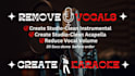remove vocals, create acapella, lyrics, karaoke of any song