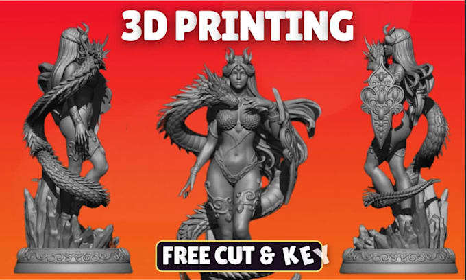 sculpt 3d character, miniature, and statue model for 3d printing