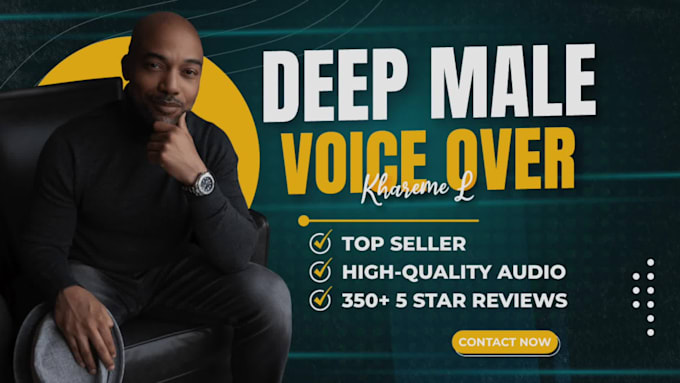 record a deep african american male voice over