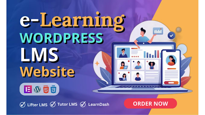 build an lms, elearning, educational or course website in wordpress