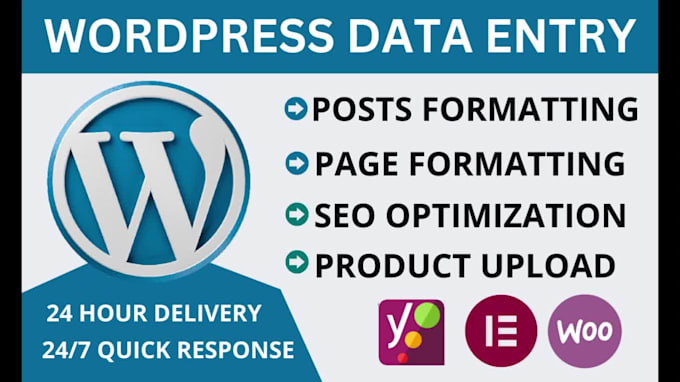 do wordpress data entry, and posts formatting