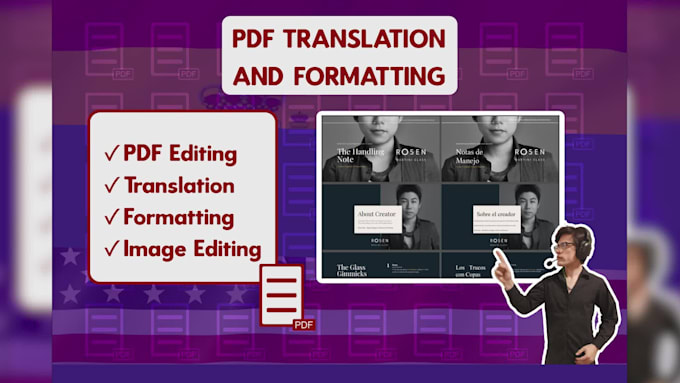translate and format your english or spanish PDF or document