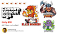 do 3 unique cartoon and mascot logo in 1 day