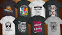 do bulk t shirt design with typography style in 5 hours
