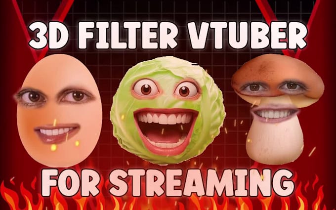 make 3d avatar ar vtuber filter for lens studio and streaming like burnt peanut
