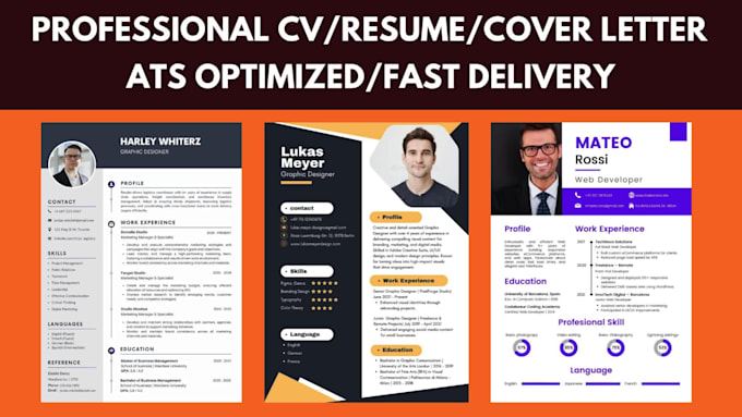 format your resume and make CV as an expert CV maker