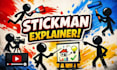 create paint explainer video, stickman animation and sketch animation