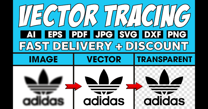 do vector tracing, convert to vector, transparent background