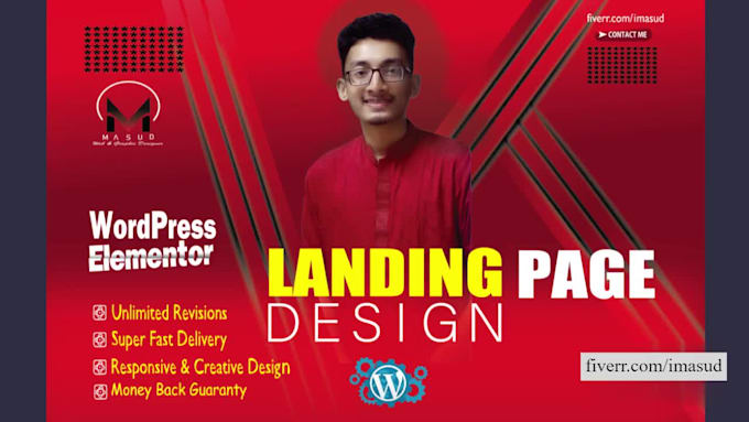 design wordpress landing page with elementor