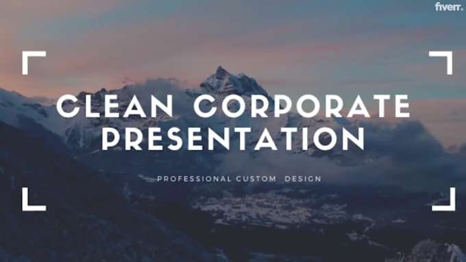 create a clean corporate video presentation for business, brand or company