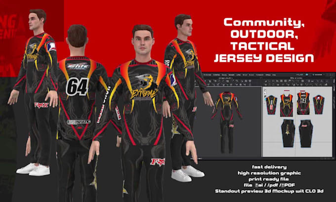 design community, outdoor or tactical jersey design for you